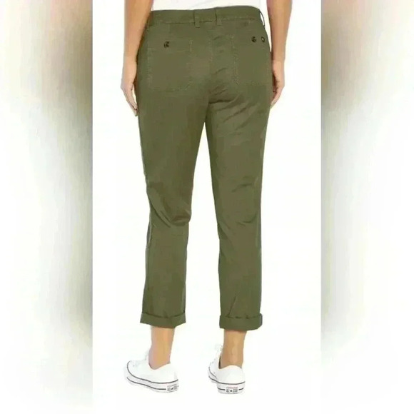 GAP women's twill pants | Relaxed Girlfriend | Olive green | Size 8 - Picture 2 of 10